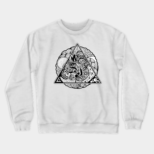 Triangular Doodle Crewneck Sweatshirt by euglenii